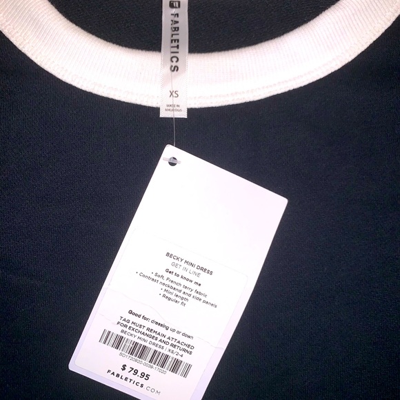 Fabletics Mini Terry dress, XS. NWT! - Picture 2 of 2